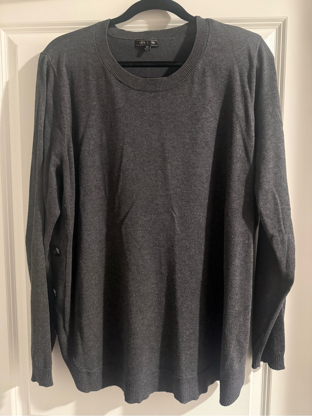 Women’s Charcoal Crewneck Sweater Sz 2x
